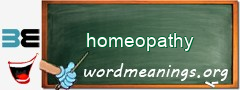 WordMeaning blackboard for homeopathy